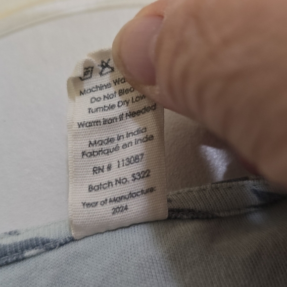 Kate Quinn Blue Houndstooth 100% Organic Cotton Midi Dress With Pockets XL - Picture 6 of 6